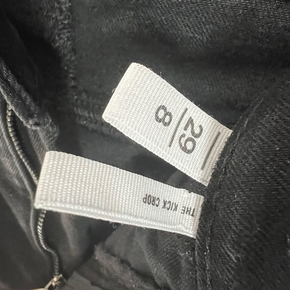 Ann Taylor LOFT High Rise Kick Crop Jeans with Frayed Hem - Picture 5 of 5